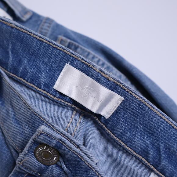 7 FOR ALL MANKIND Beauty Denim Easy Boot Light Wash Blue High Rise Women's 27 - Picture 13 of 15